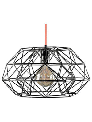 DIAMOND7-025 Cage Pendant, Black Powder Coat