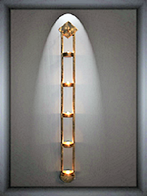 CANDLE LAMP W7 Wall Sconce, five light, with cord 120V