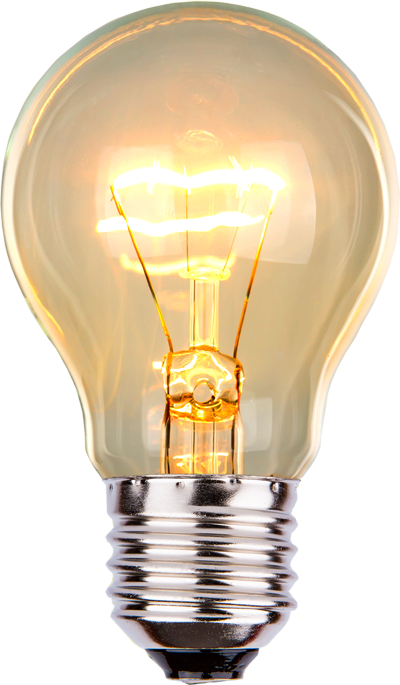 lit lightbulb